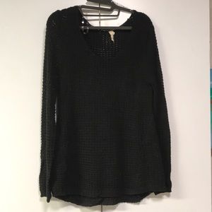 Black & silver long sweater. Willow & clay